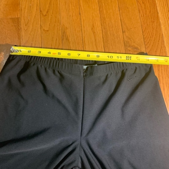 Nike Dri-Fit Front Zip Pants Women's Large Black Stretch Leggings Mid Rise - Picture 9 of 9